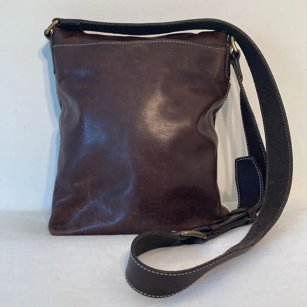 Cole Haan brown leather messenger bag crossbody unisex